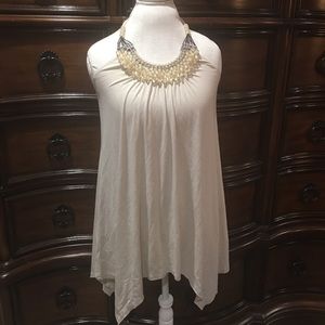 NY&C Halter Top with Beautiful Pearl like beads